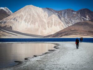 Pangong with mountain view