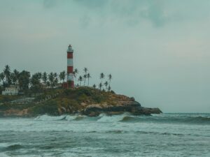 Trivandrum Sea and lighthouse
