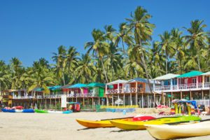 Shacks in Goa Sea beach