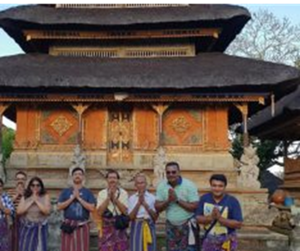 Tourist at Tirta Empul Temple Bali