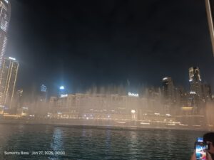 Dubai Fountain in Evening