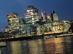 evening beside thames river london europe-tour