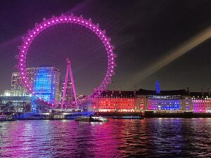 Evening show of London Eye ,Europe package tour from India