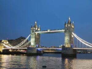 Evening light at London tower bridge europe tour from Kolkata, India