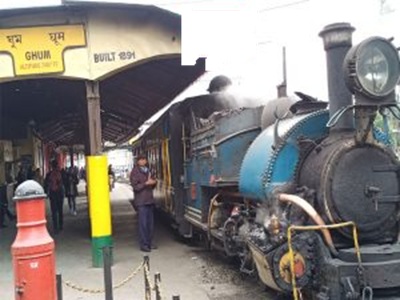 Ghoom station with toy train ,Darjeeling tour package