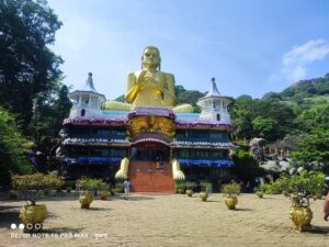Big Buddha golden statue at Dambulla, Srilanka buddhist tour