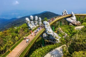 Golden bridge bana hills in vietnam