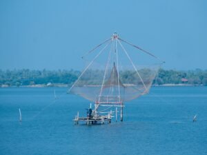 Chinese fishing net in Kera tour from Kolkata