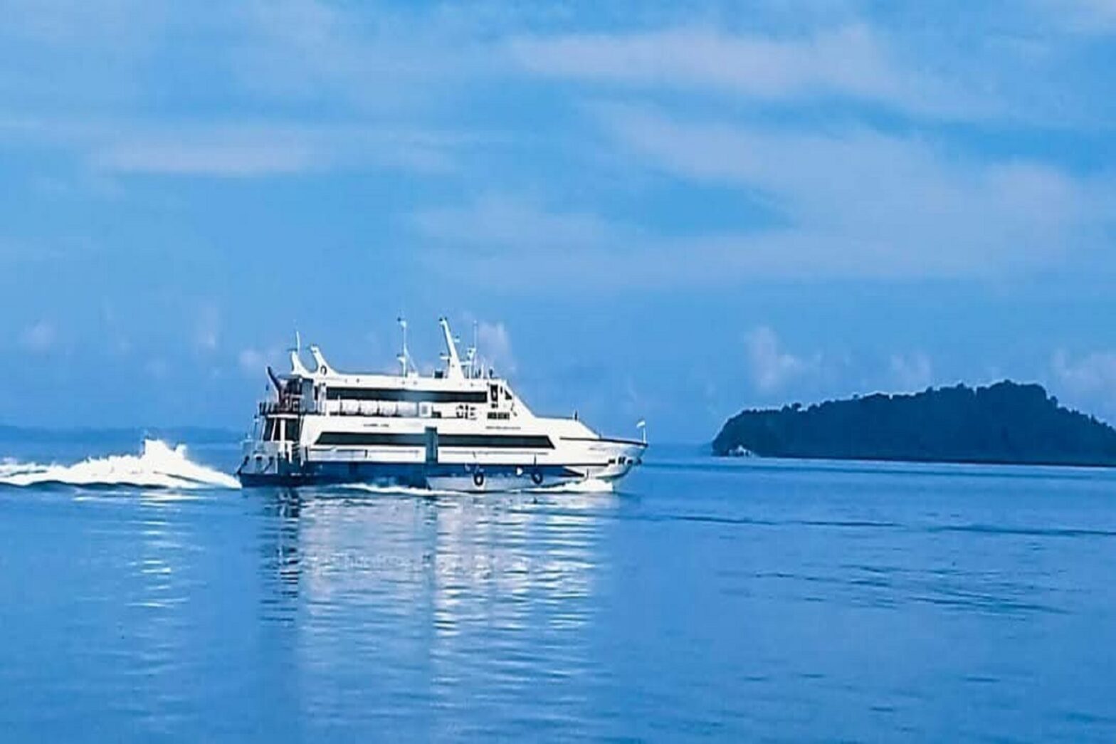 green ocean private ferry service on the way to havelock to neil island in Andaman