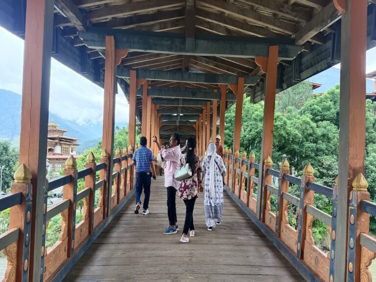 Punakha Dzong Wooden Bridge Bhutan