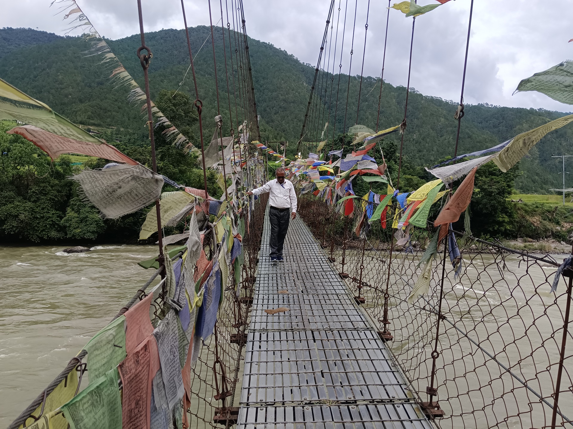 Suspensio Bridge in Punakha, Bhutan trip