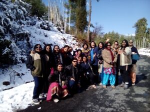 Tourists are in Chelela pass ,Paro during Bhutan Package tour