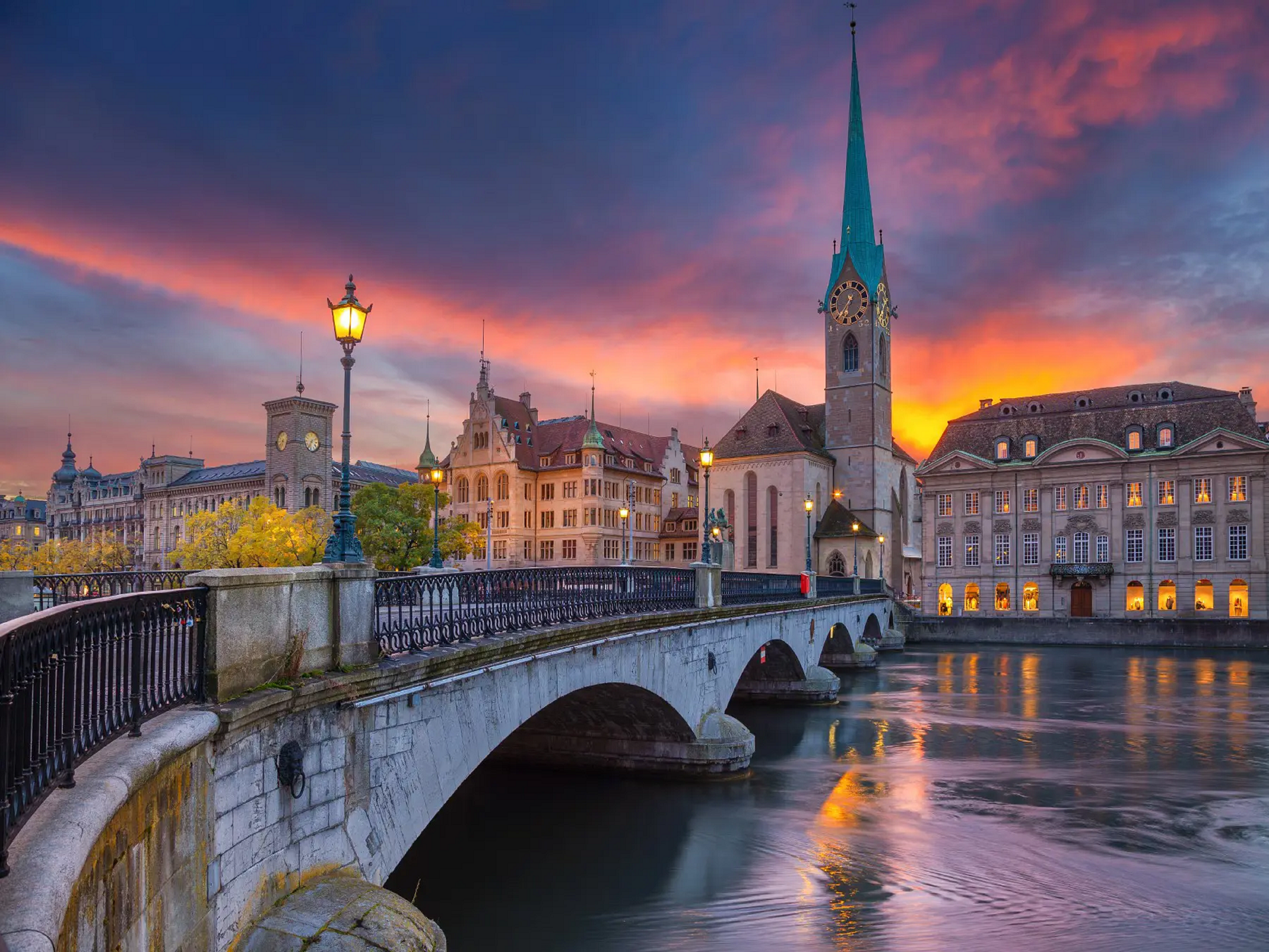 Zurich bridge in Switzerland Europe tour pacakge